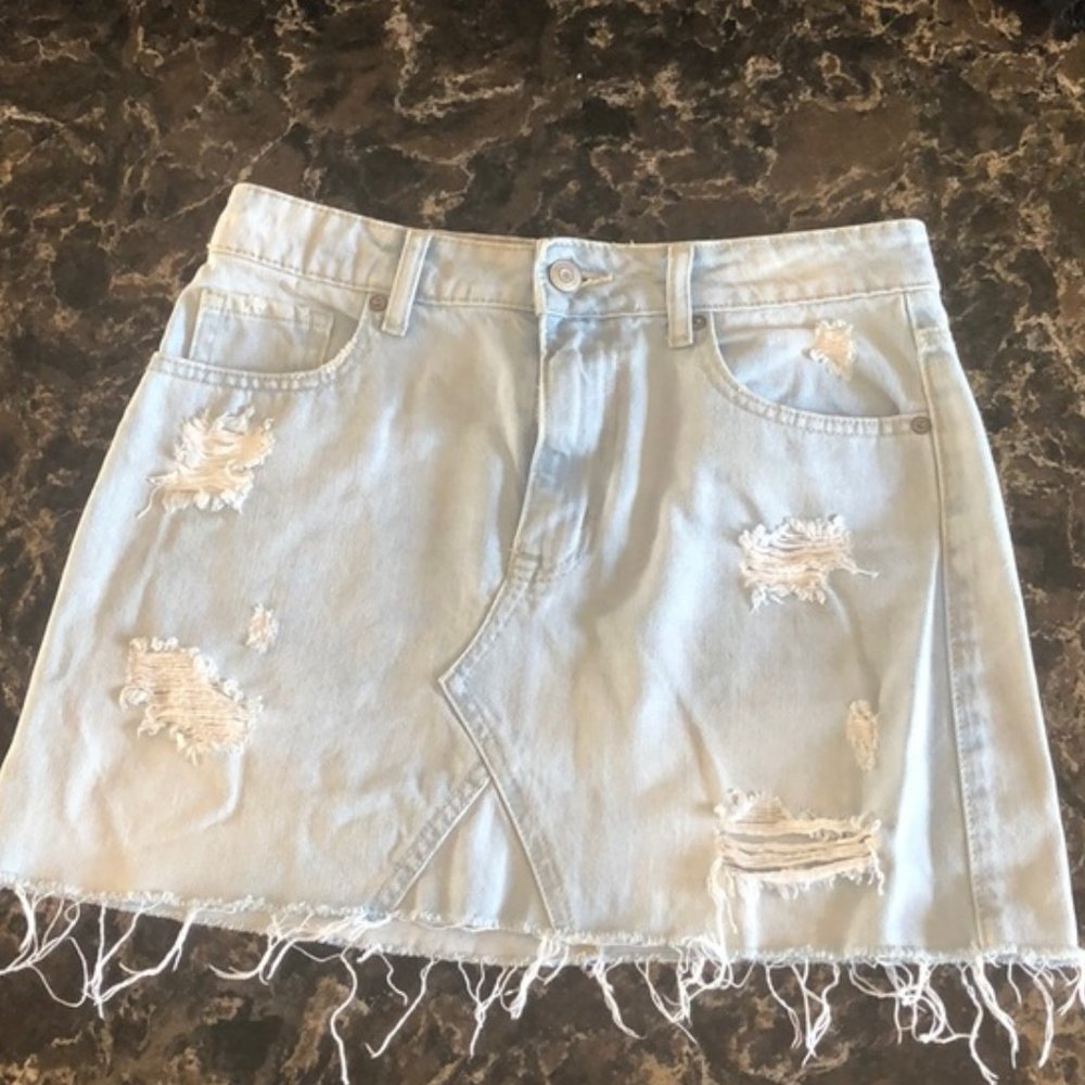 Aeropostale DISTRESSED DENIM SKIRT